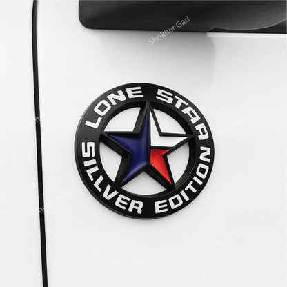 (3D Round Lone Star Black+Flag) image 4