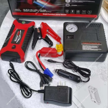 Car Red Jumper Starter with Air Pum &amp; Power Bank 99880 mAh image 6