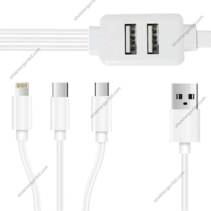 USB to Lightning/USB-C/microUSB conversion cable, model CA009A image 1