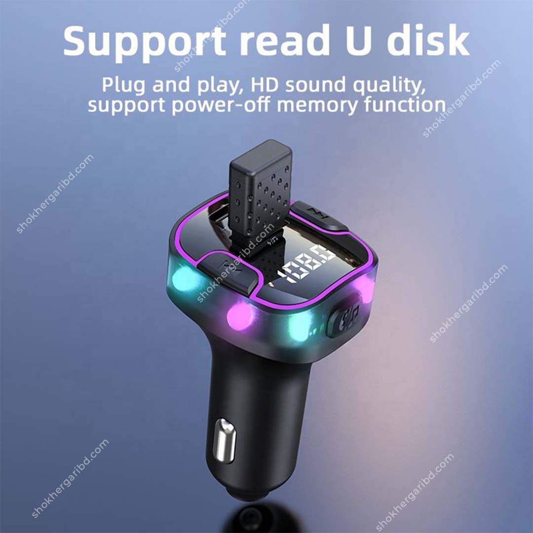 Car FM Transmitter Modulator USB 3.1A Type Car Charger Music MP3 Player Audio Receiver Bluetooth Handsfree Car Kit image 3