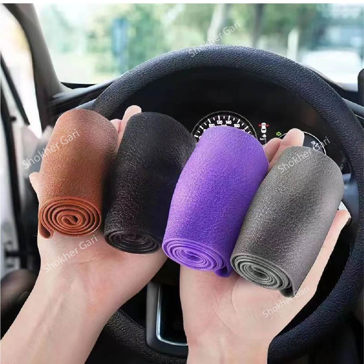Extra Slim Universal Car Silicone Steering Wheel Cover image 2