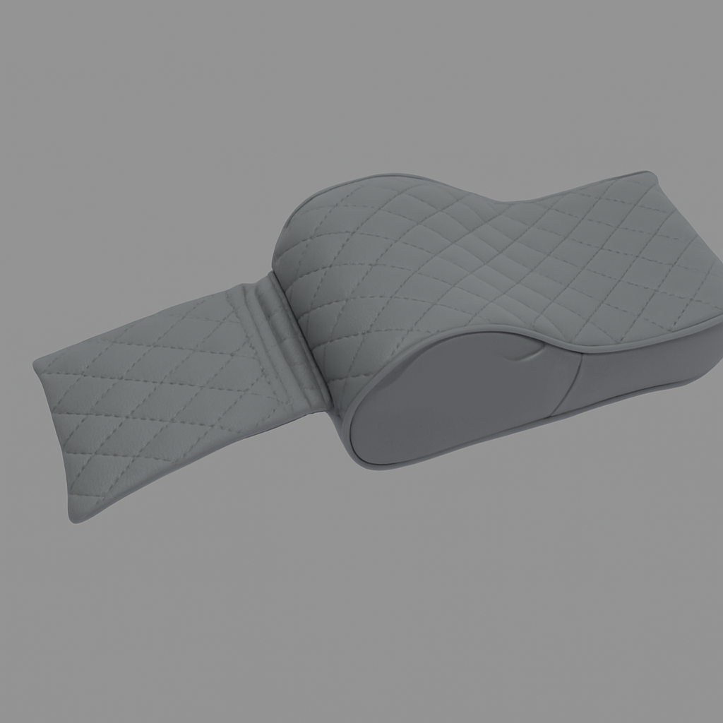 Armrest Pillow Memory Foam PU Cushion - Ash image