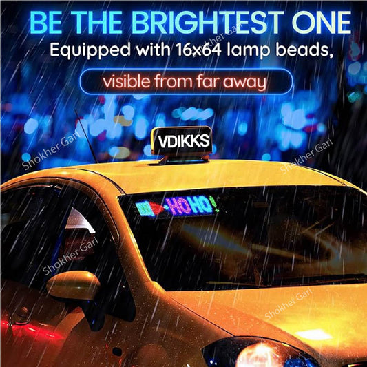 LED Car Sign Panel App &amp; Remote  Flexible  Display image 0