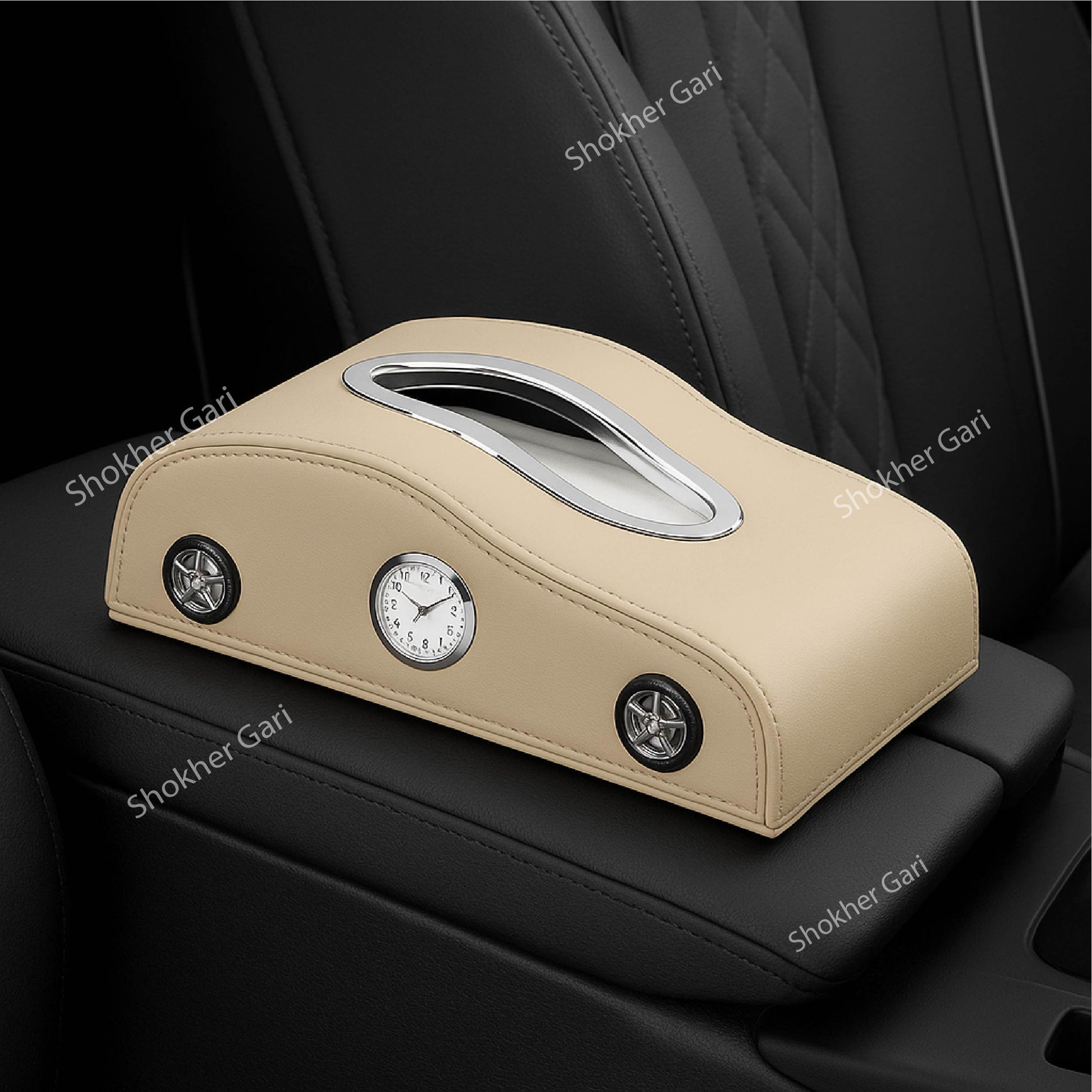 Car Shape Tissue Box with Clock (Copy) image 2