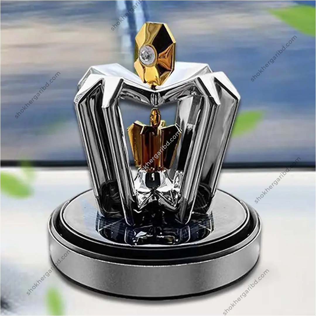 Crown Odor solar perfume For Car Dashboard - Silver image