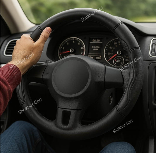 Slim Web Style Artificial Leather Steering Wheel Cover image 0