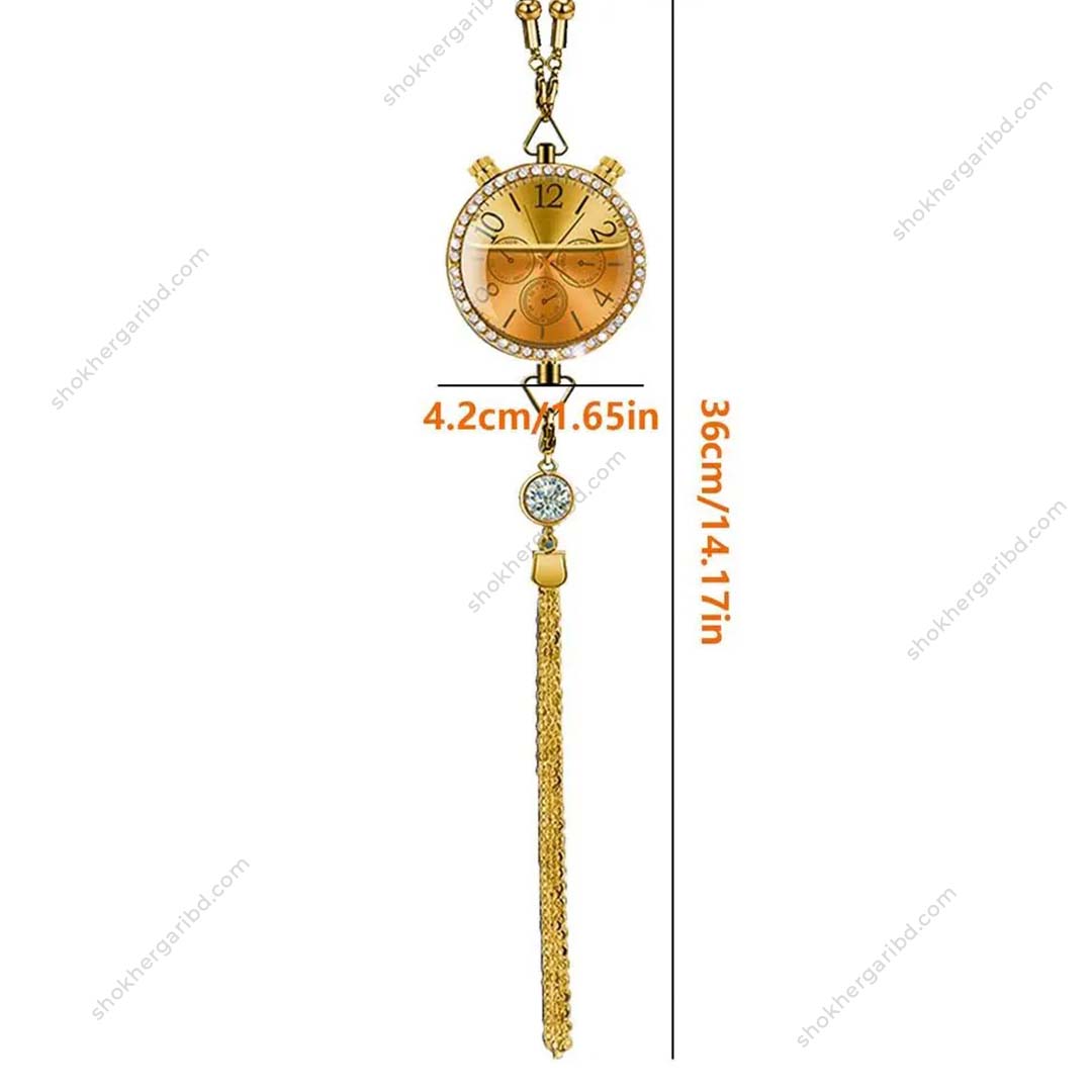 Car Clock With Air Freshener Hanging Showpiece image 4