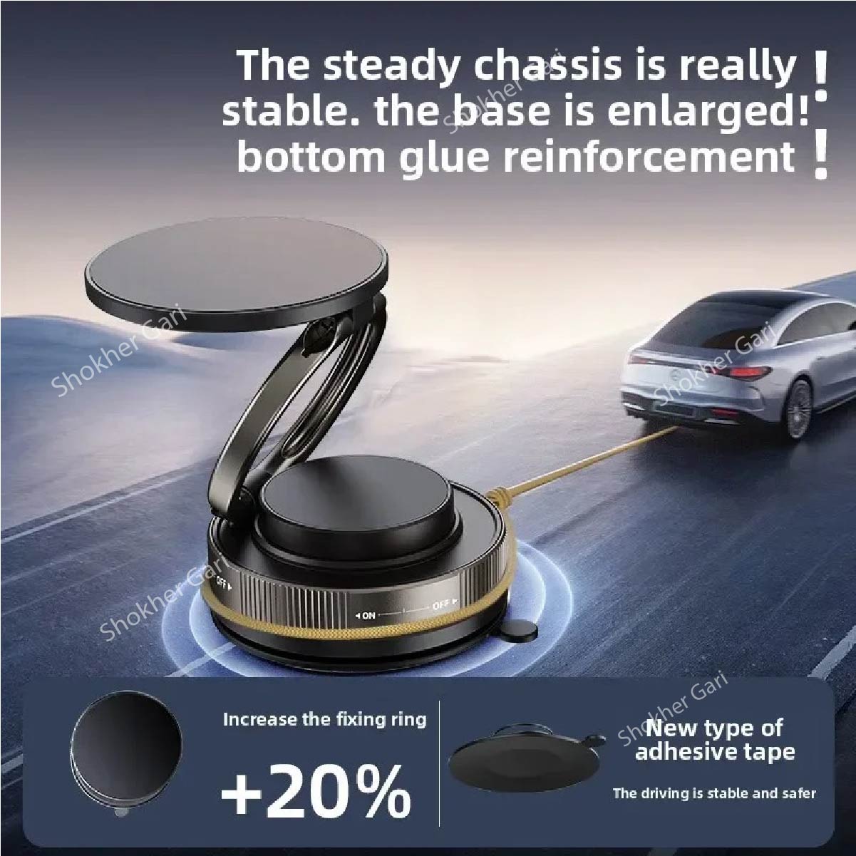 1Pcs Round Shape Magnetic Car Phone Holder Multi-functional image 1