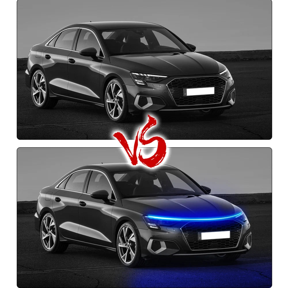 RGB Flowing Styling Car Hood Light LED Strip light - Remote And App Controlled image 8