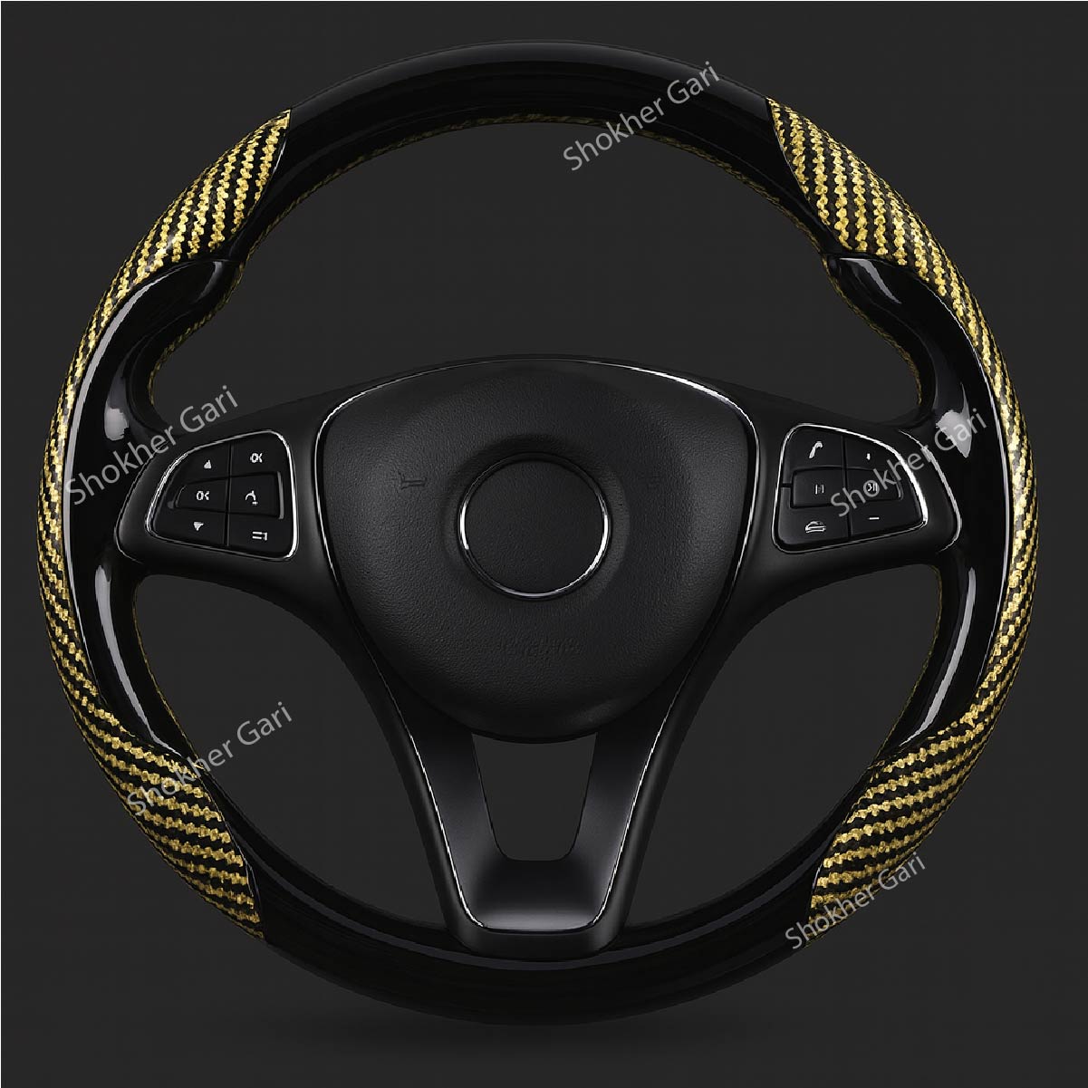 2pcs Laser Carbon Fiber Half Steering Cover image 7