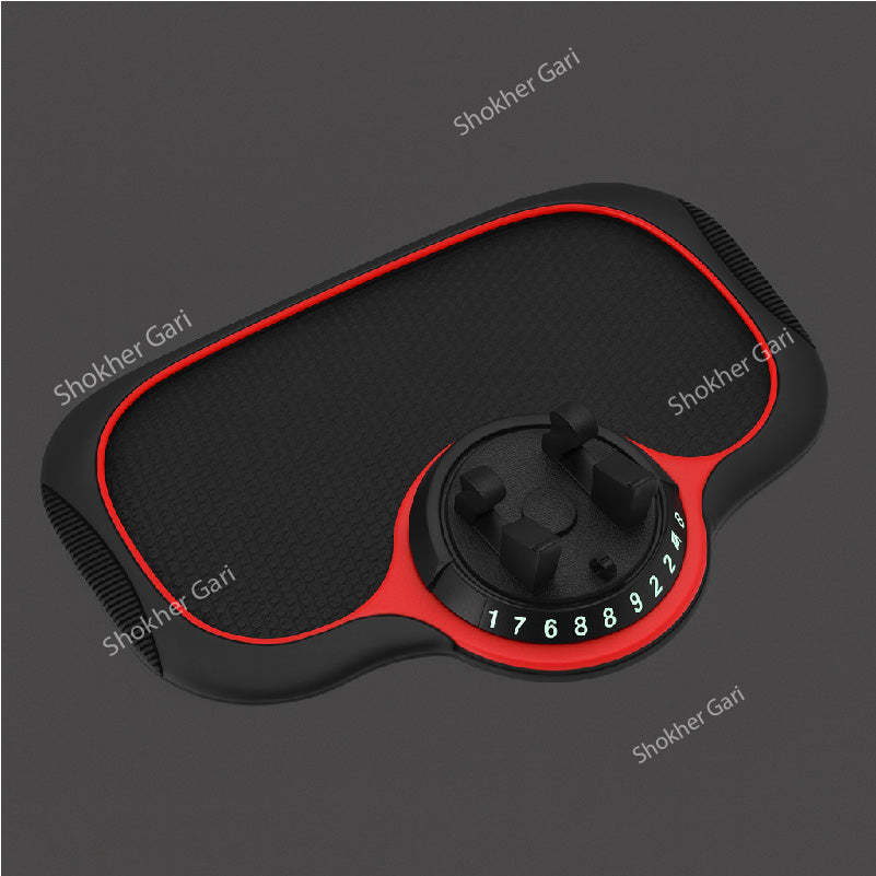 Multifunctional 3 in 1 Mobile Mat - 3in 1 Anti Slip Mobile Mat - Red image