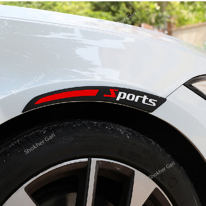 4pcs Universal PVC Soft Vehicle Wheel Brow Protector Sticker 4 Pices Set - Sports image