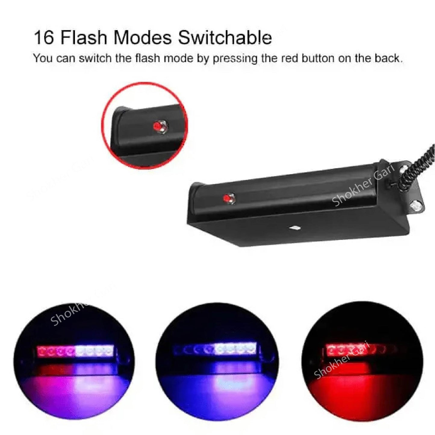 LED police car lights- Emergency vehicle lighting-6 bulbs image 1