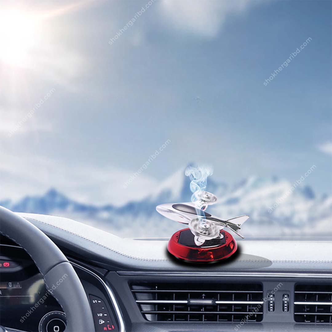 Car Solar Powered Rotary Aircraft Combat Aromatherapy  Perfume image 0