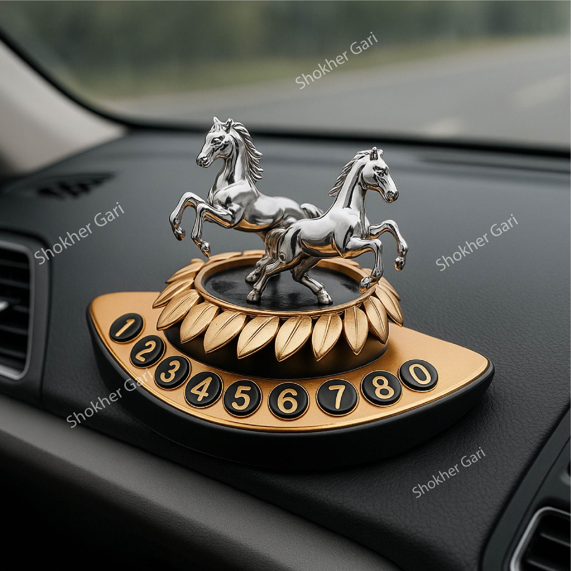 Car Parking Plate Solar Car Air Freshener image 1