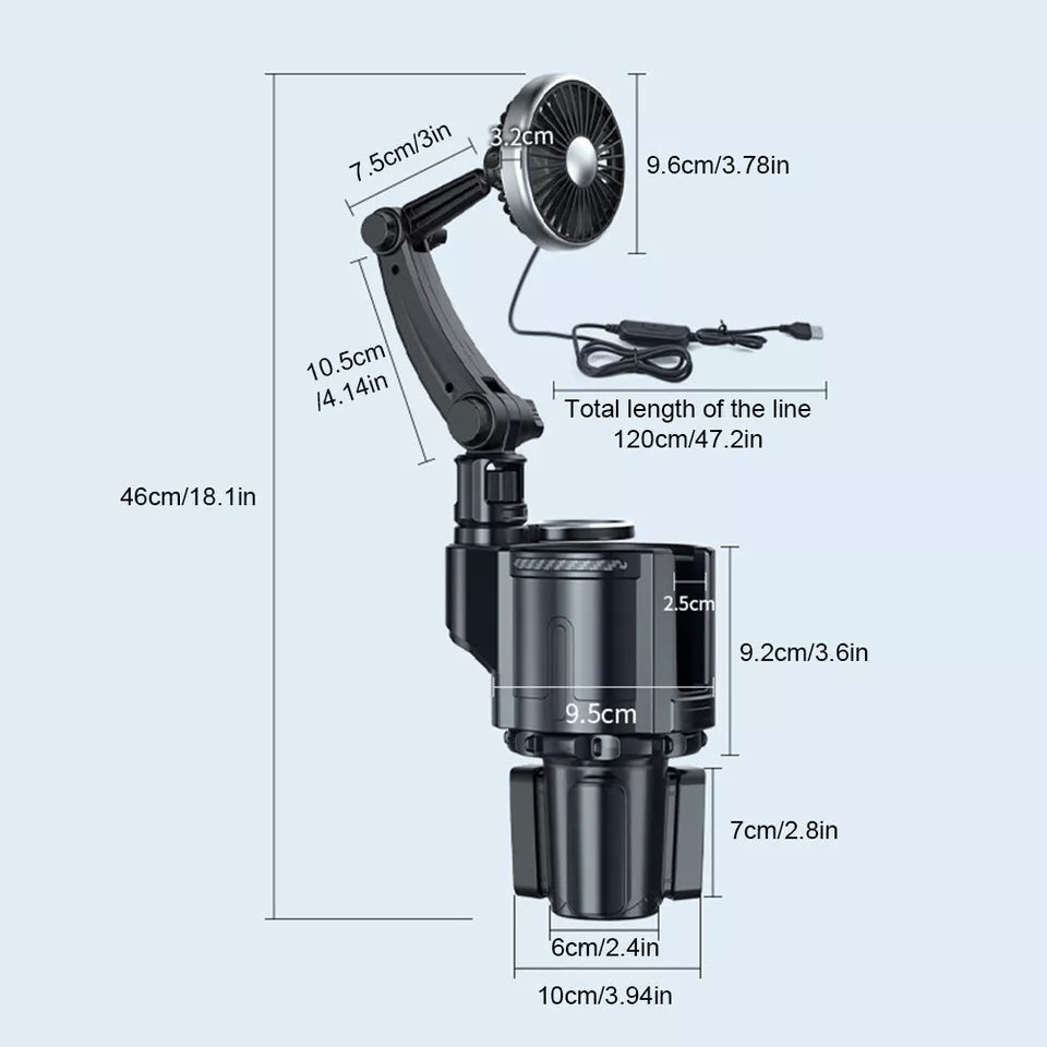 Auto Cup Holder Fan Cooler for Summer image 1