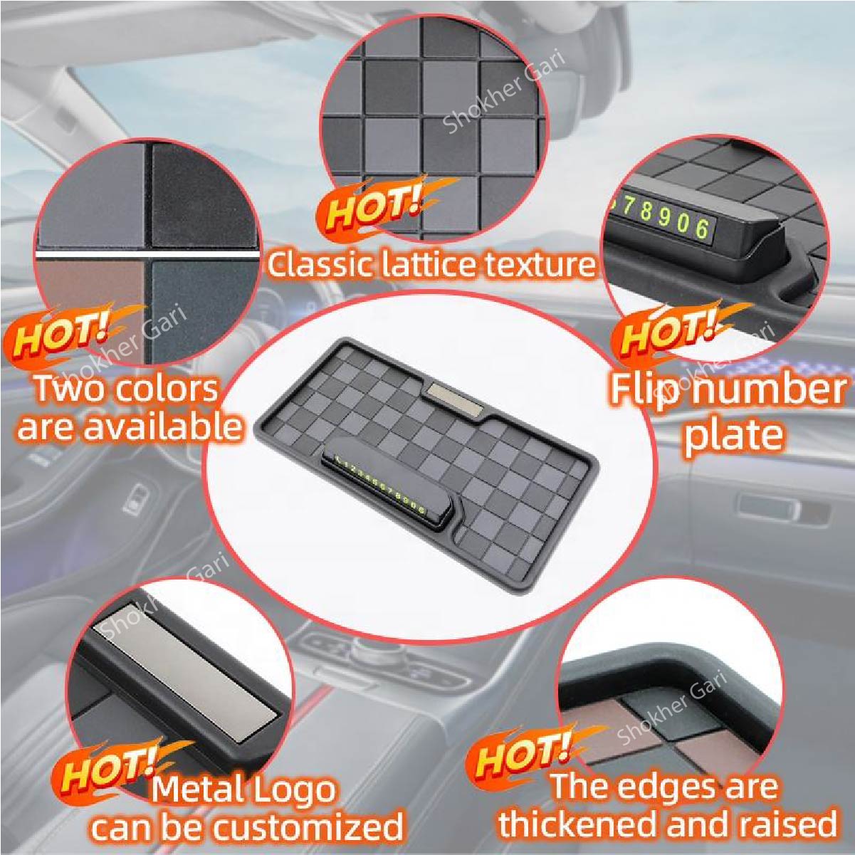 1pcs Non Slip Slide Phone Number Silicone Mat image 10