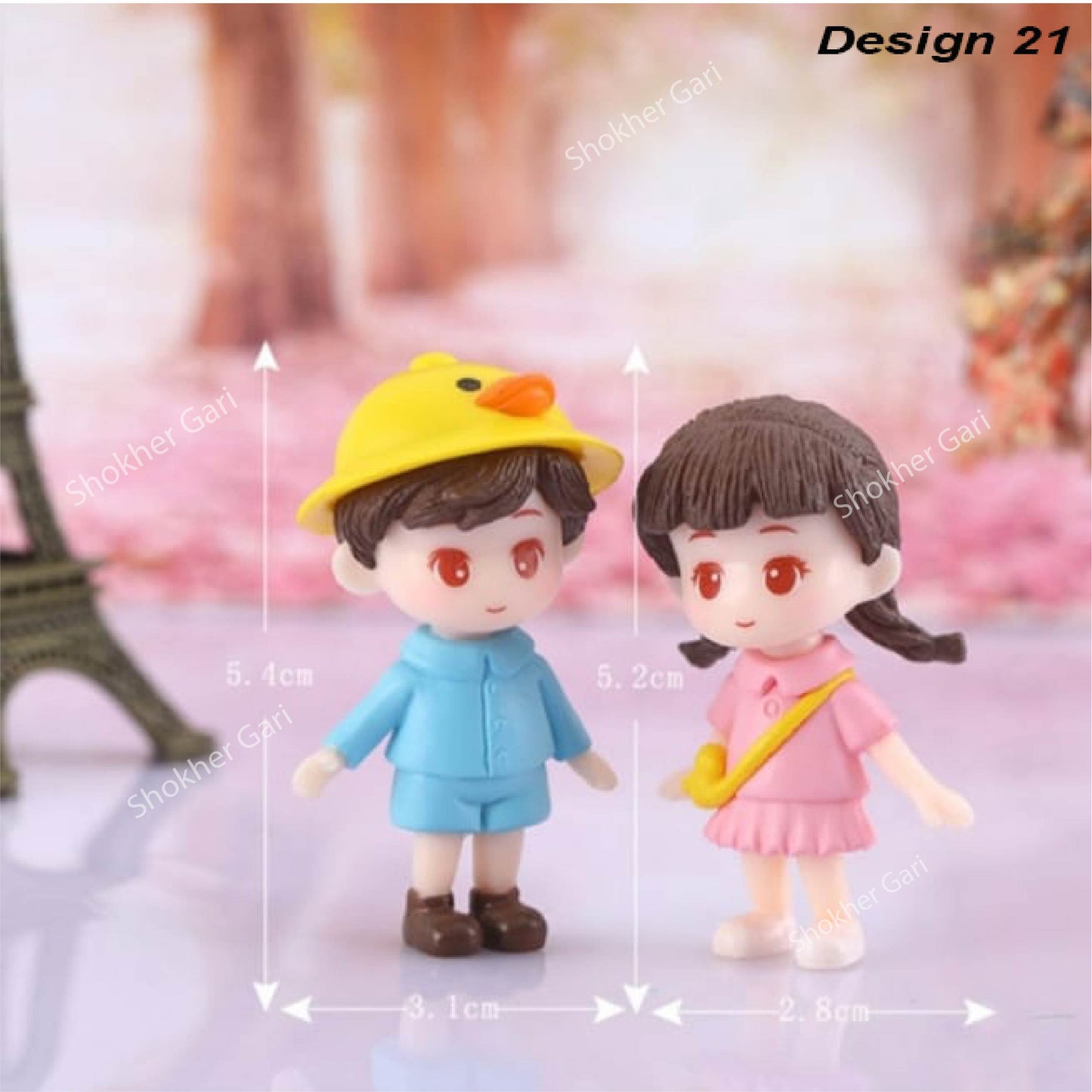 Car Dashboard Showpiece Cute Cartoon Couple Action Doll Balloon - 21 image