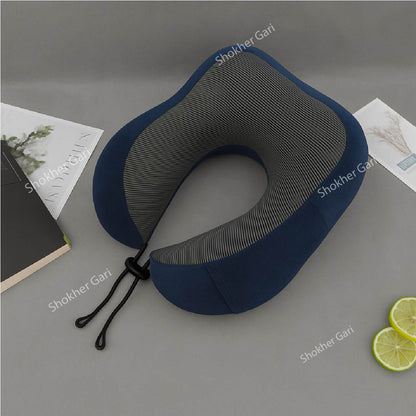 Memory Foam Travel Neck Pillow 1 Piece - Navy image