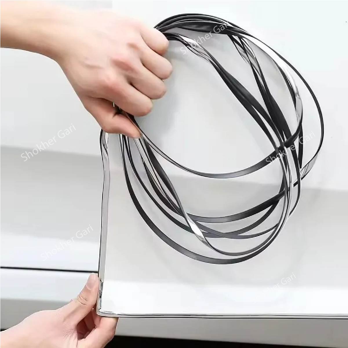 Electroplating rubber strip car door guard 16.4 FT