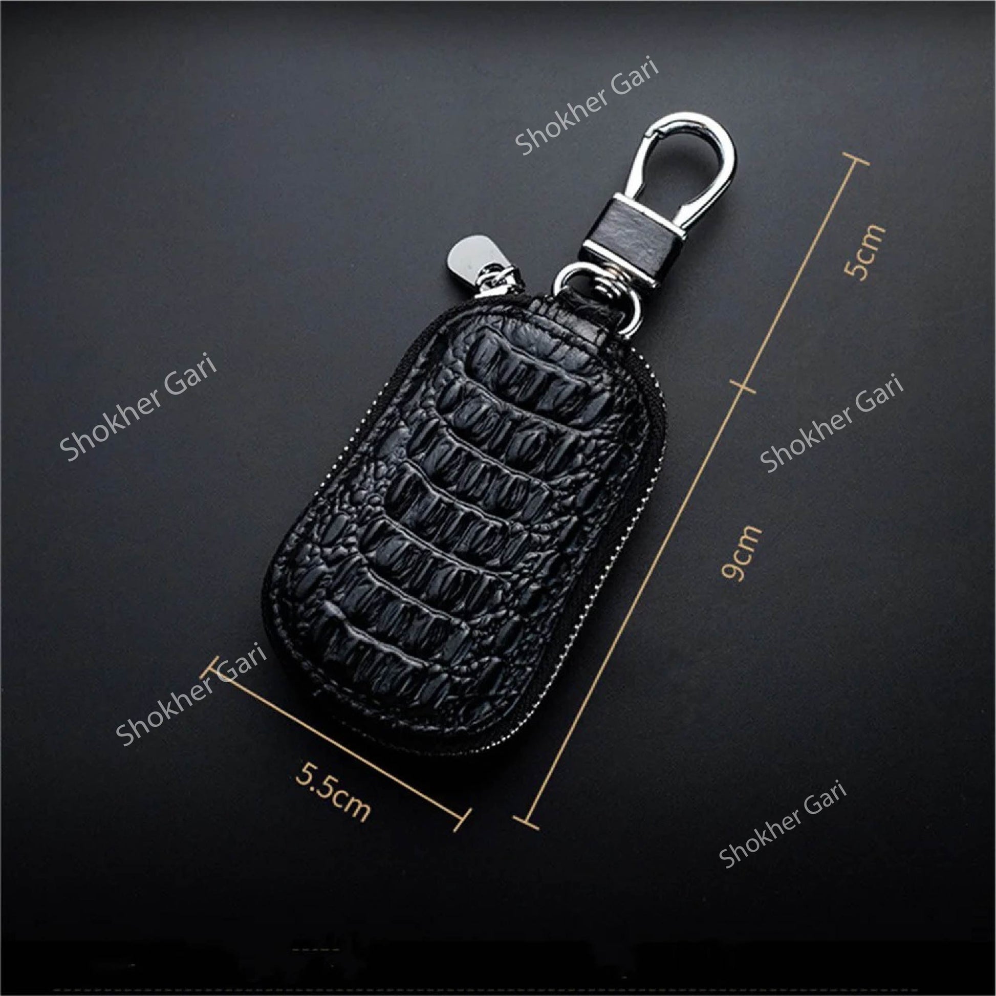 Crocodile Leather Key Holder image 4