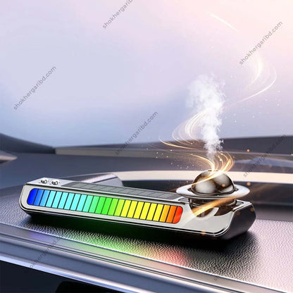 Solar &amp; Rechargeable Car Air Freshener Rotary Aroma Diffuser with Parking Phone Number image 0