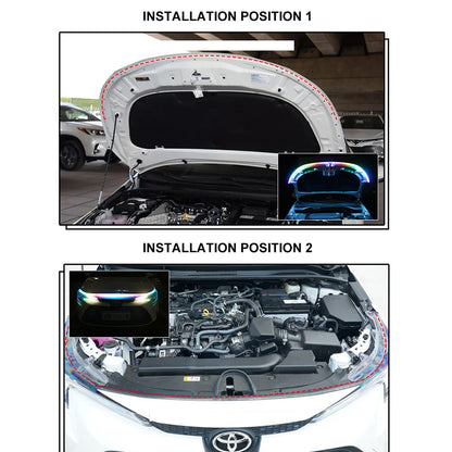 RGB Flowing Styling Car Hood Light LED Strip light - Remote And App Controlled image 2