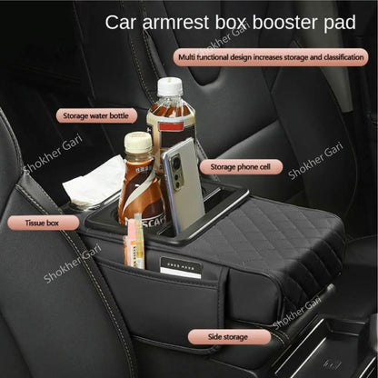 Car Armrest Cup and Phone Holder with Tissue box image 9