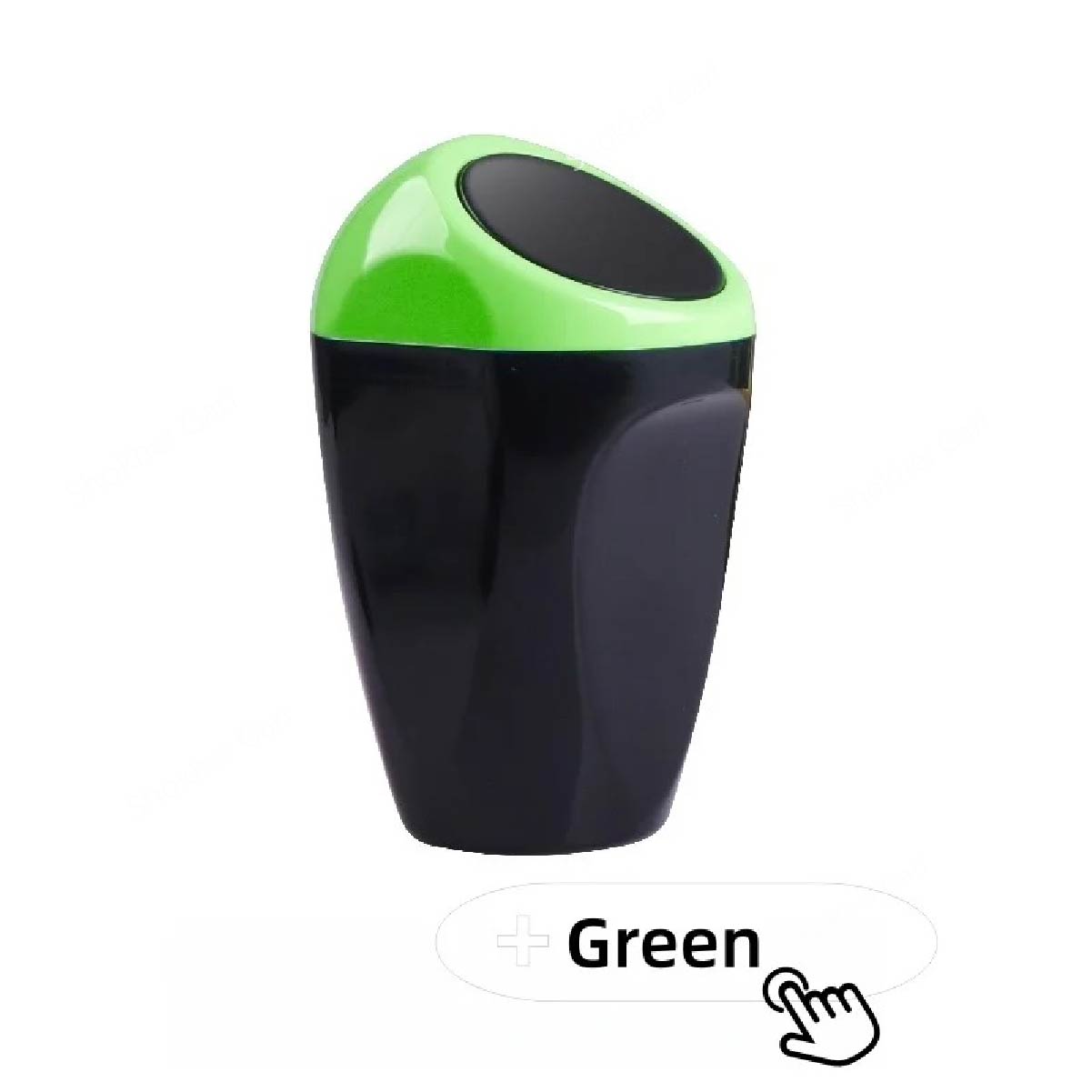 Car trash can - 3R Mini car garbage can- Automotive garbage bin- - Green image