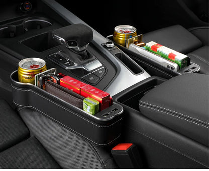 Car Seat Gap Filler Cup Holder With Dual Usb Port 2pcs set image 3