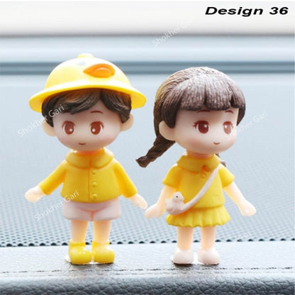 Car Dashboard Showpiece Cute Cartoon Couple Action Doll Balloon image 32