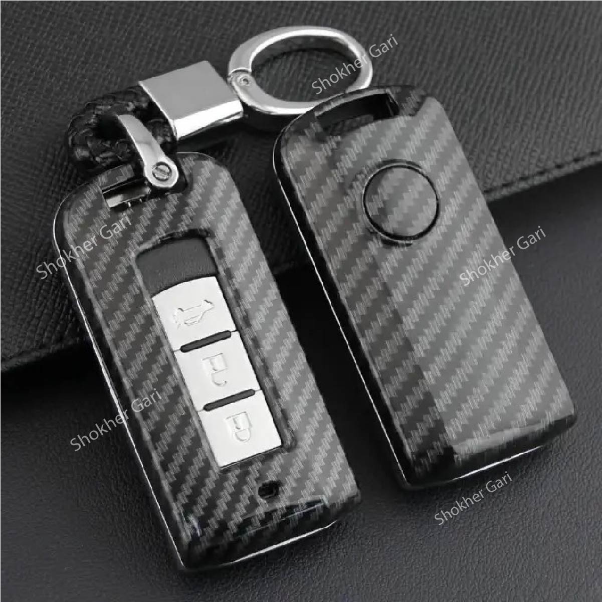 M/Y Carbon Fiber Remote Cover for Mitsubishi Outlander, Eclipe cross, Lancer image 1