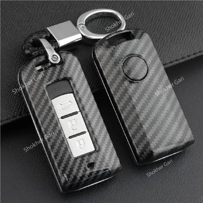 M/Y Carbon Fiber Remote Cover for Mitsubishi Outlander, Eclipe cross, Lancer image 1