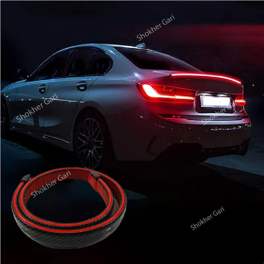 Universal Carbon Fiber Car Led Stream Light Spoiler image 0