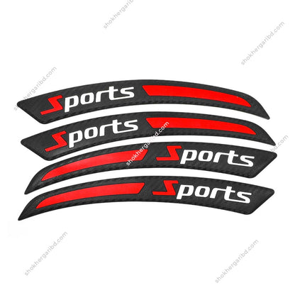 4pcs Universal PVC Soft Vehicle Wheel Brow Protector Sticker 4 Pices Set image 2