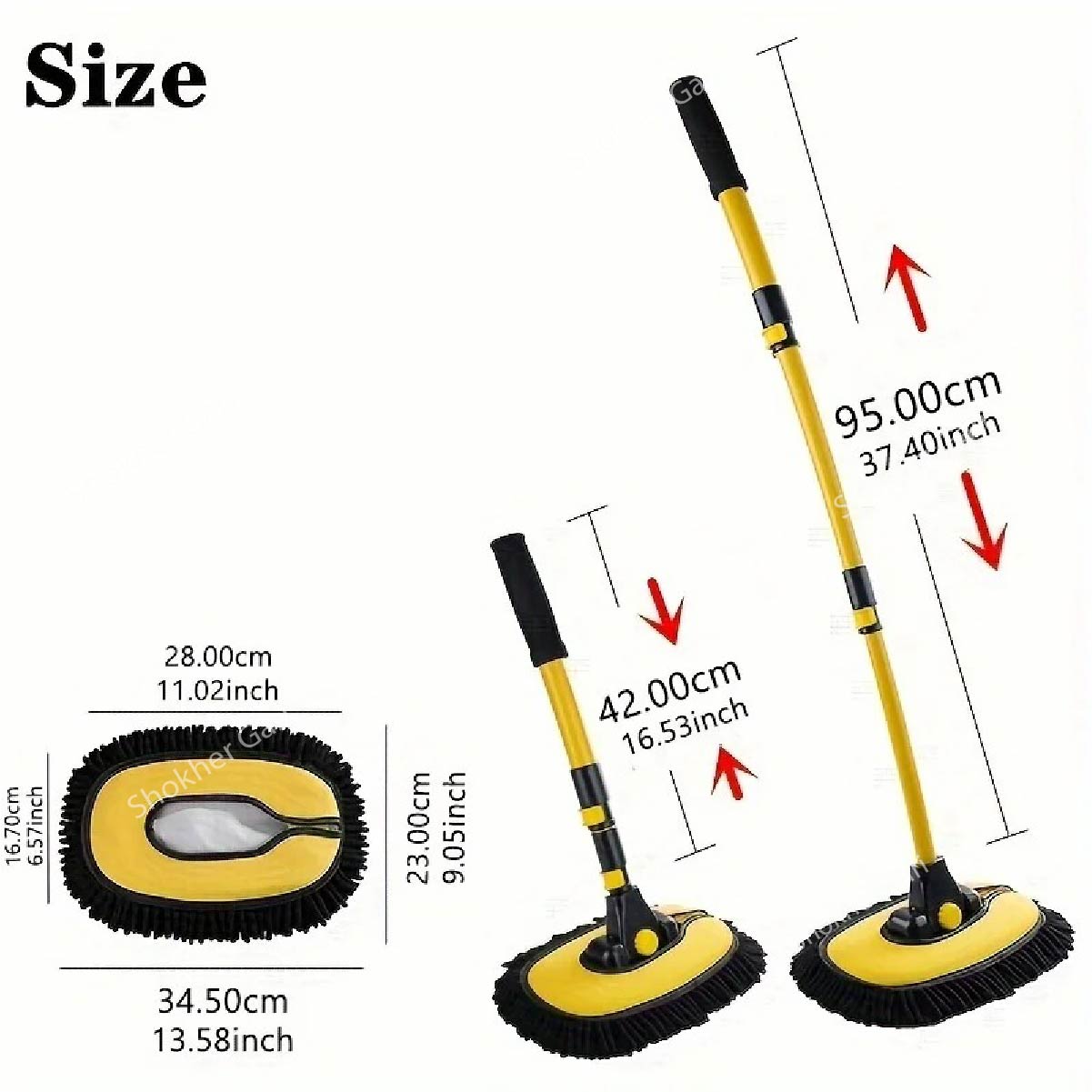 Car Cleaning &amp; Wash Brush with Long Handle image 1