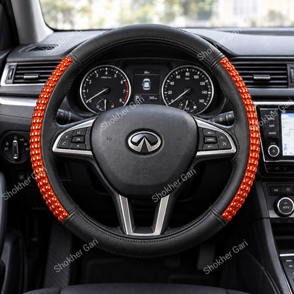 1pcs Glossy Button style Steering Wheel Cover