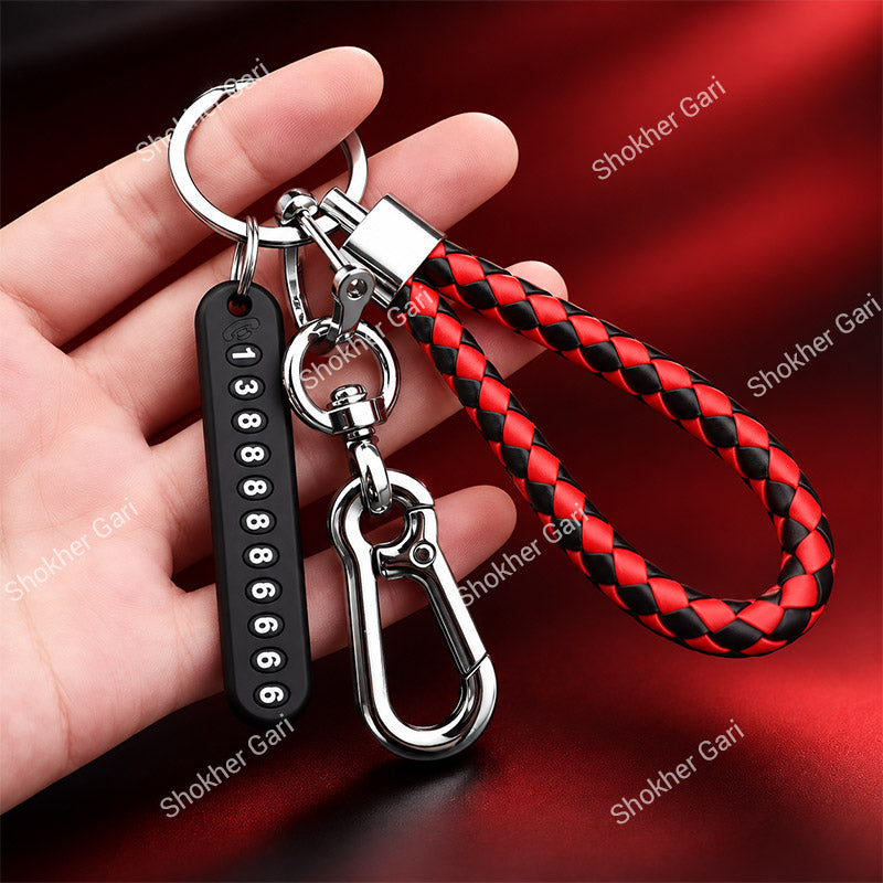 Mobile Number Keyring 1pc Car Parking Contact Number Keychain Bangladesh - Shokher Gari BD