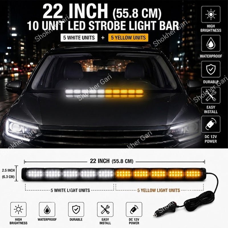 Car Dashboard Big Police Light 1pcs