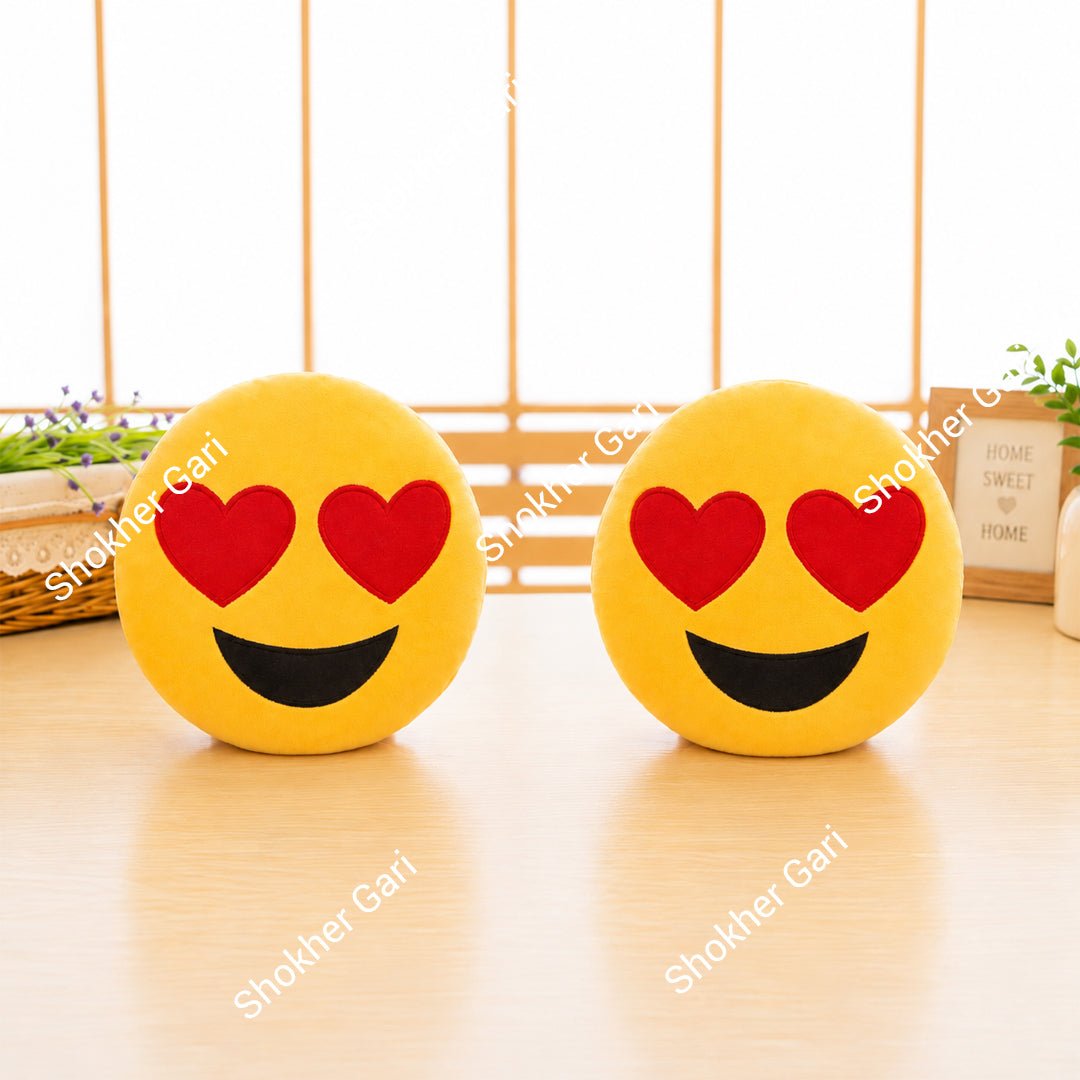 Emoji Pillow Round Smiley Face Pillow 2 piece set