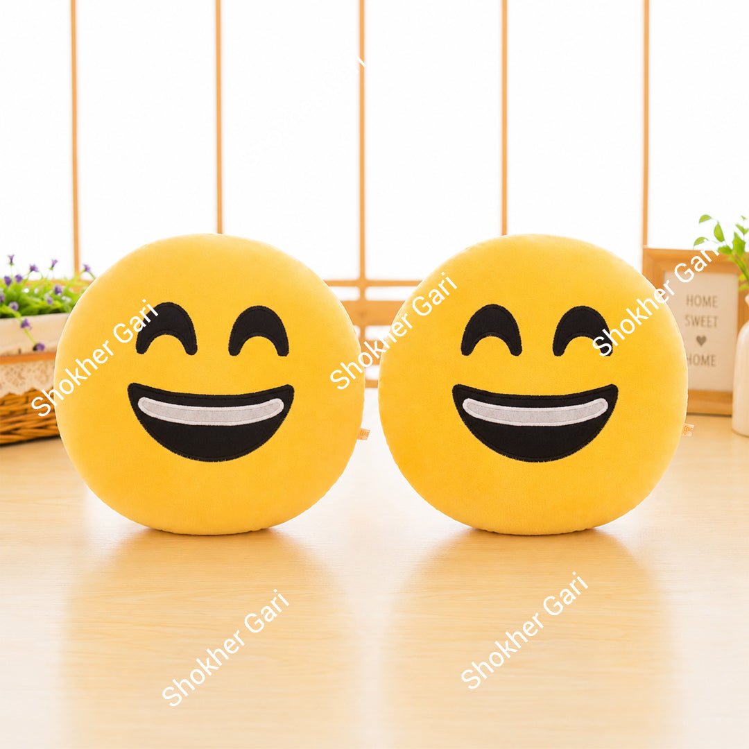 Emoji Pillow Round Smiley Face Pillow 2 piece set