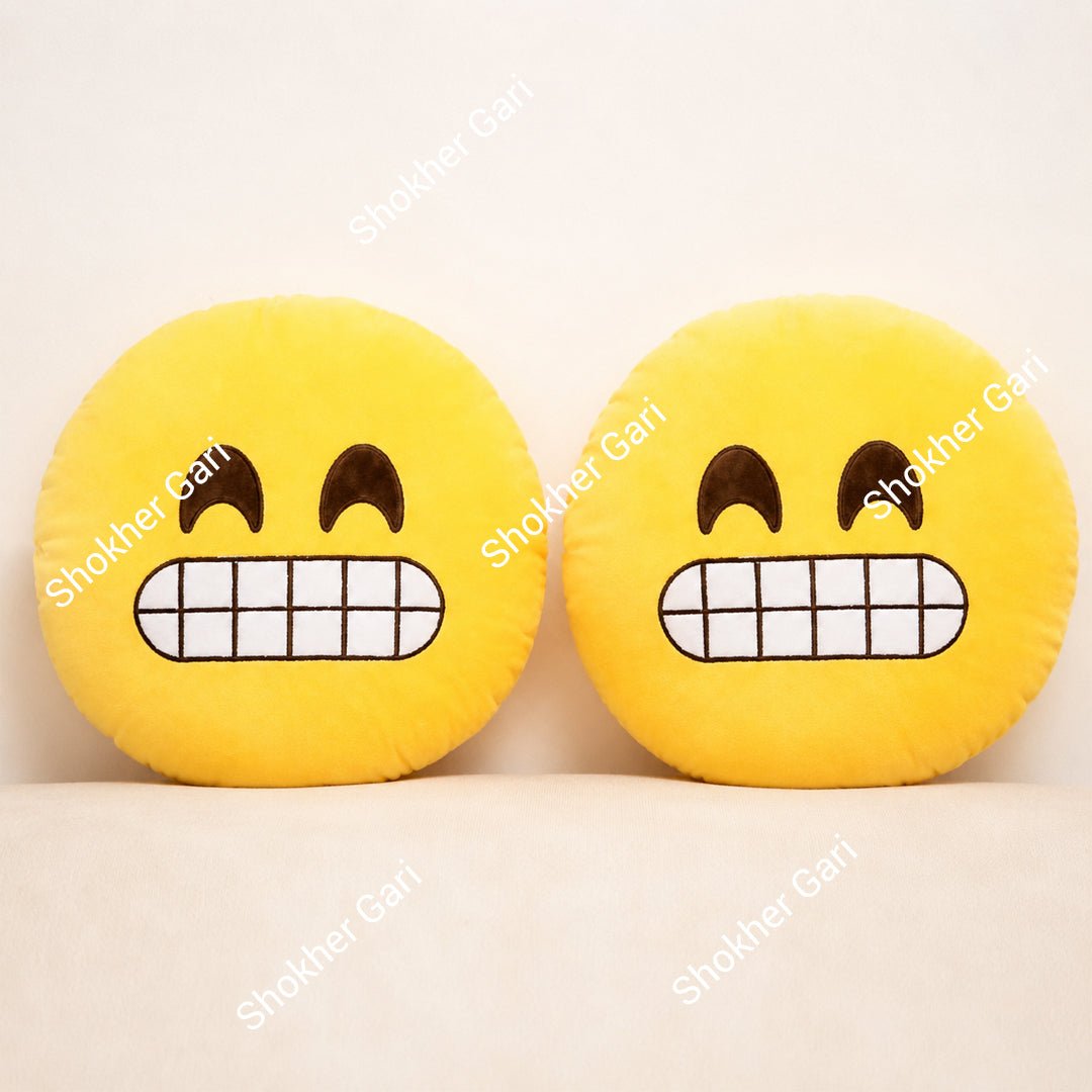 Emoji Pillow Round Smiley Face Pillow 2 piece set