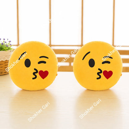 Emoji Pillow Round Smiley Face Pillow 2 piece set