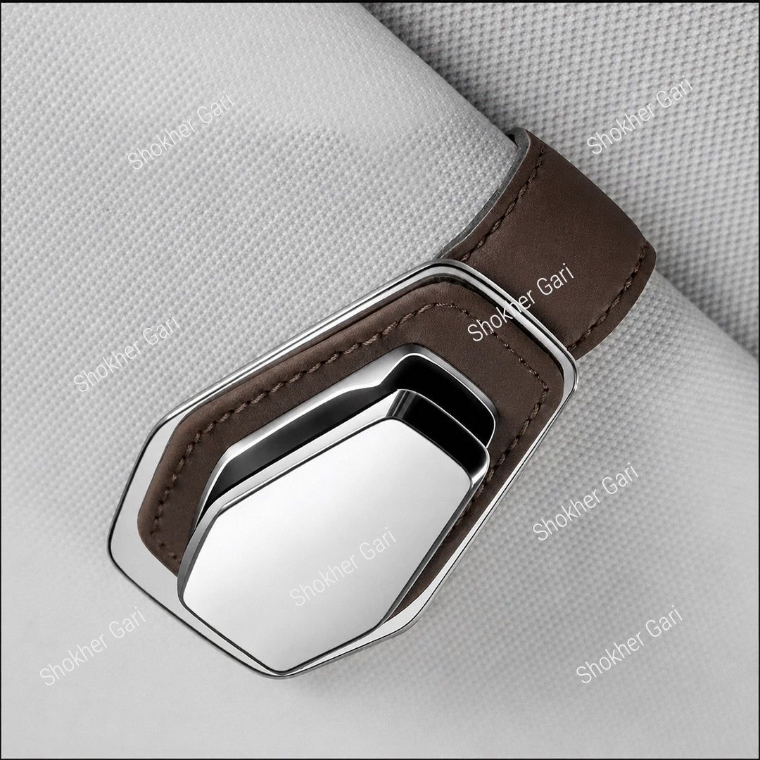 1Pcs Luxury Multi-Functional Car Glasses Holder Leather