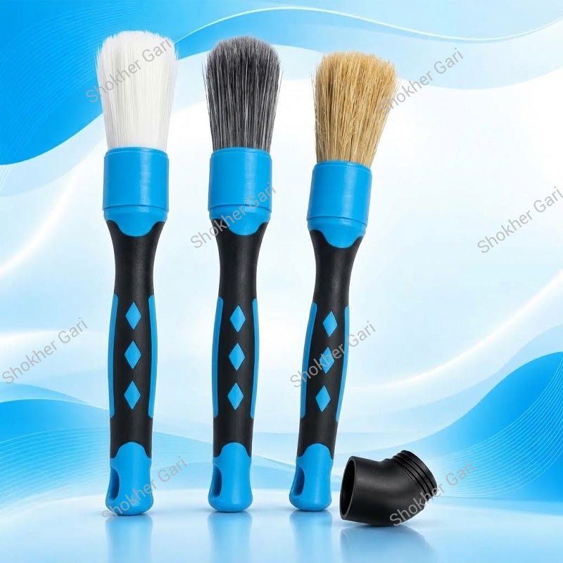 3pcs Car Brush Blue Style Set Detailing Brush Set
