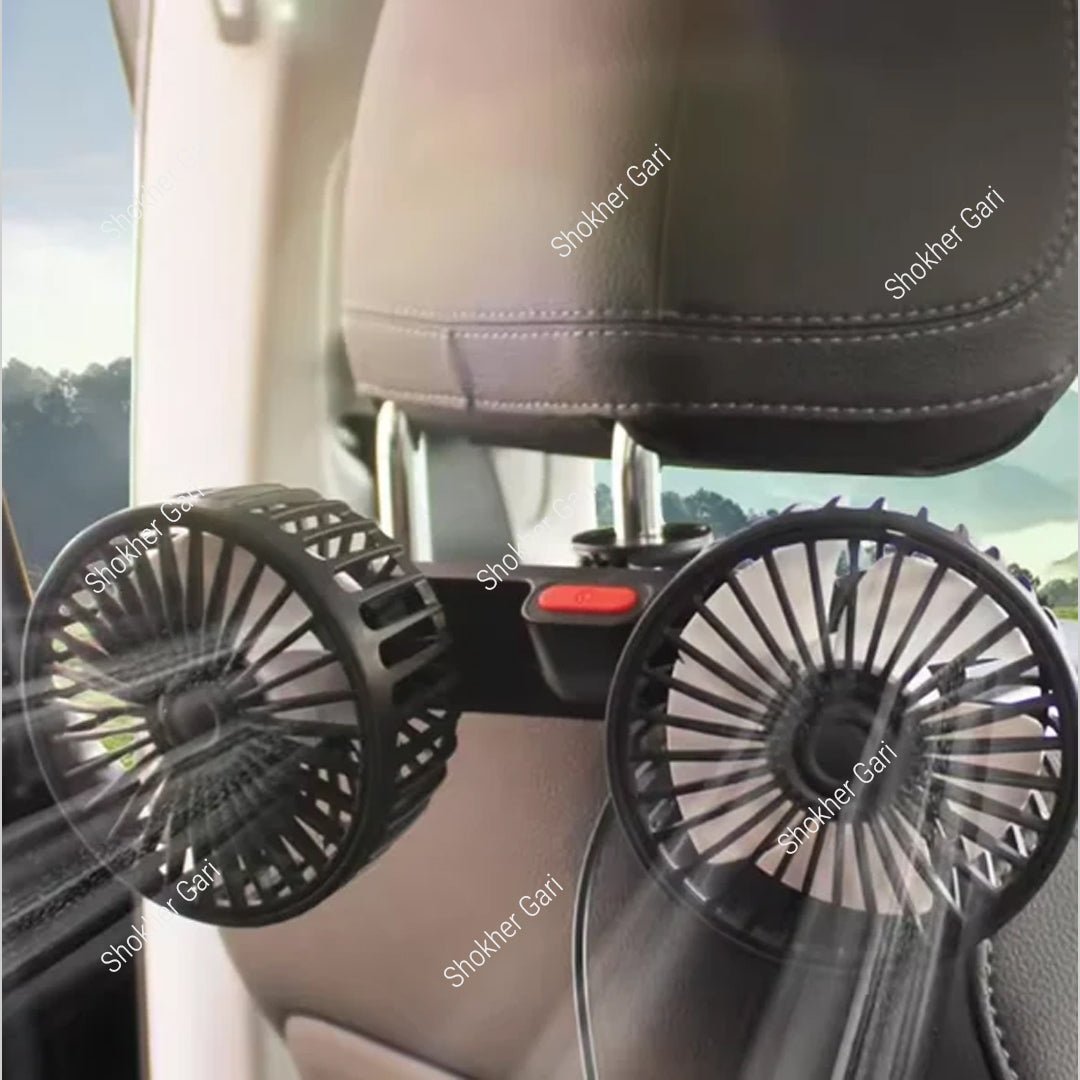 Car Neck Auto Headrest Ventilation Fan USB Charging