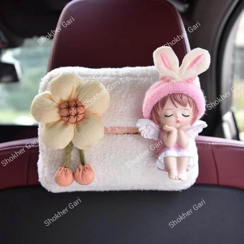 Doll &amp; Cartoon Style Car Hanging Tissue Holder 1Pcs
