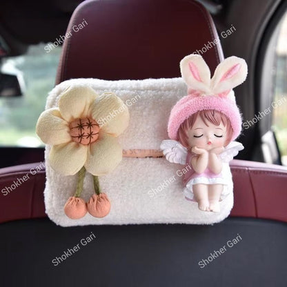 Doll &amp; Cartoon Style Car Hanging Tissue Holder 1Pcs