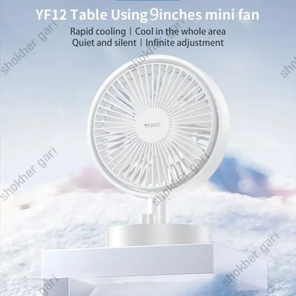 Car Yesido YF12 Rapid Cooling 7 Blades Table Using 9 Inches Mini Fan. Type C