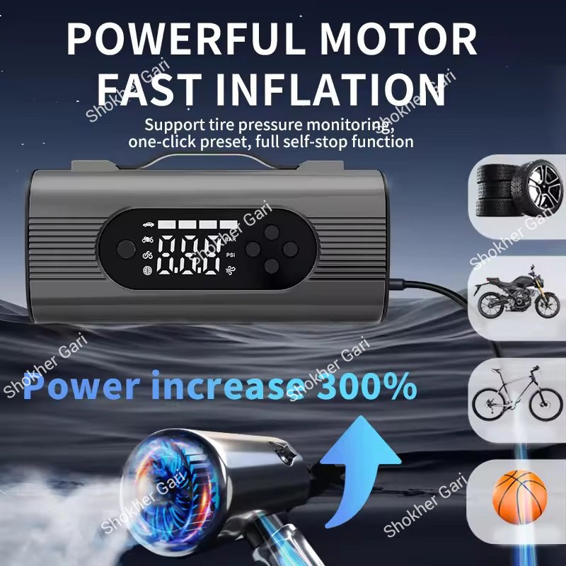 8-in-1 Car Handheld Jump starter, Car Vacuum Cleaner , Air pump.